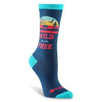 Mi-chaussettes en coton à motifs pour femmes, Denver Hayes