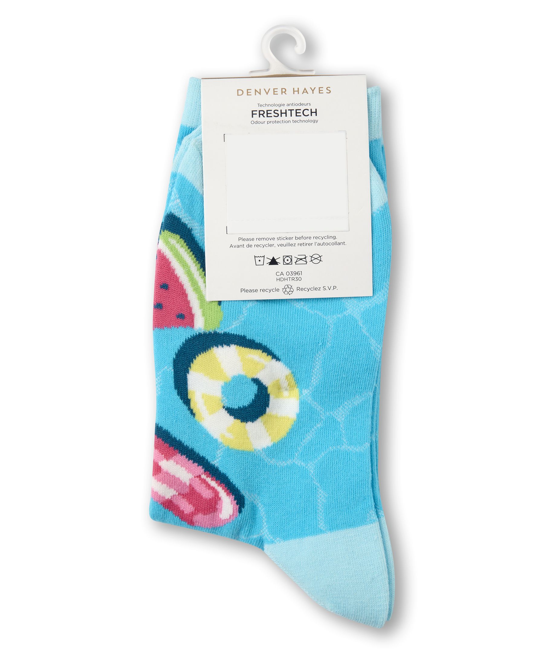 Mi-chaussettes en coton à motifs pour femmes, Denver Hayes