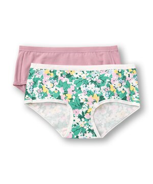 Culotte à taille basse extensible en coton LCP pour femmes, Denver Hayes, paquet de 2