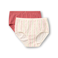 Denver Hayes Women's 2 Pack PFP Cotton Stretch Modern Brief Underwear Front_Flat