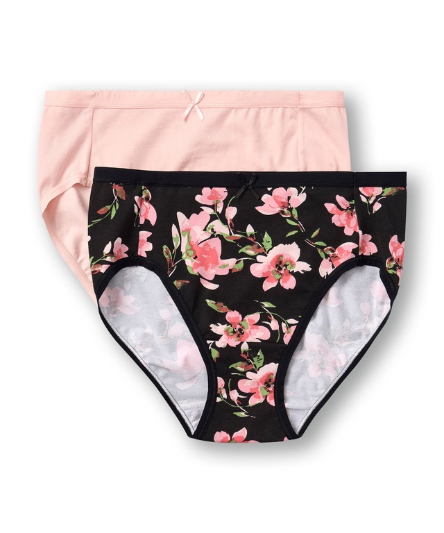 Denver Hayes Women's 2 Pack PFP Cotton Stretch High-Cut Underwear