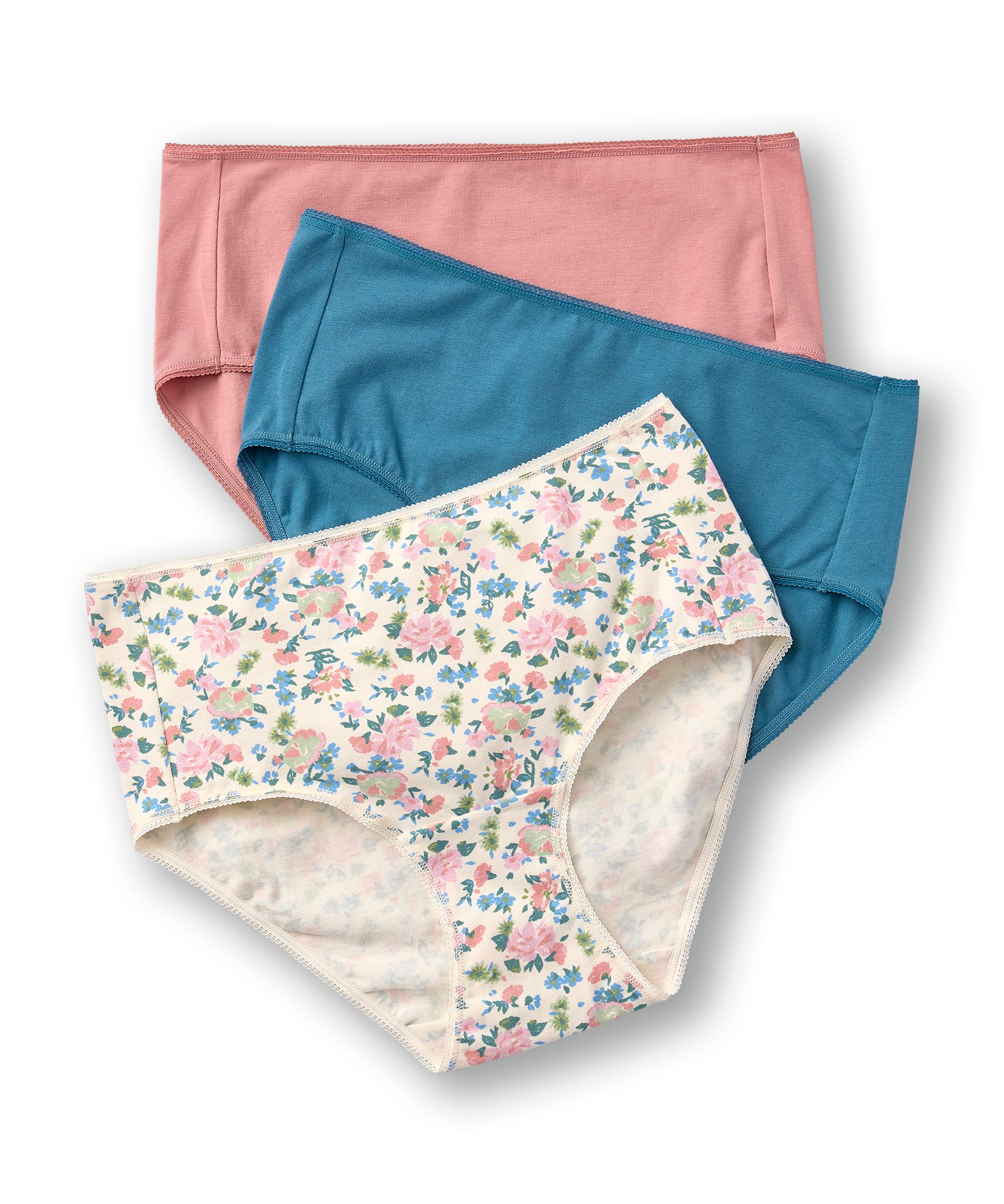 Denver Hayes Women's 3 Pack Cotton Stretch Modern Brief Underwear