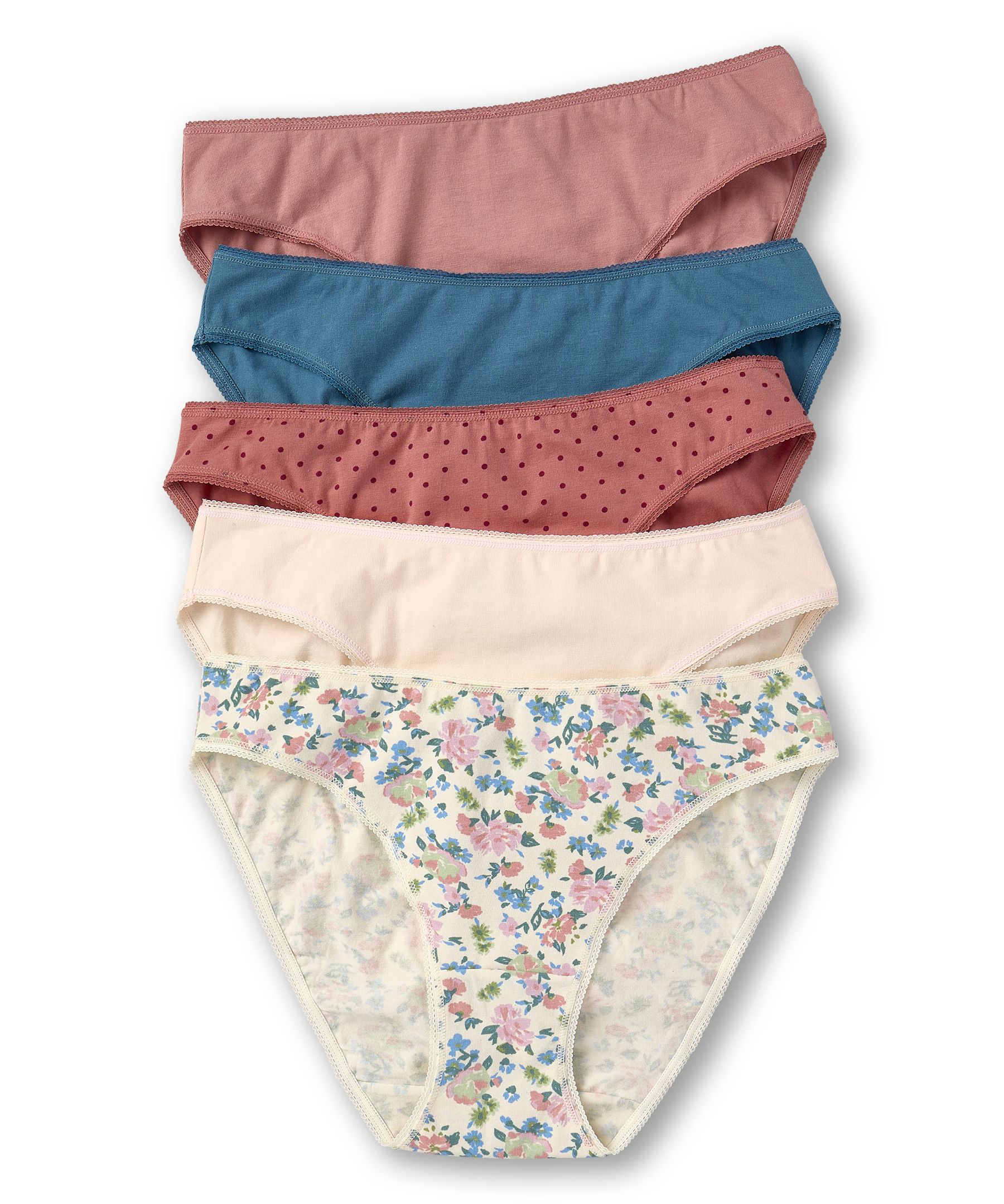 Culotte bikini en coton extensible pour femmes, Denver Hayes, paquet de 5