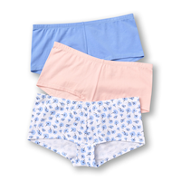 Denver Hayes Women's 3 Pack Cotton Stretch Boyshort Underwear Front_Flat