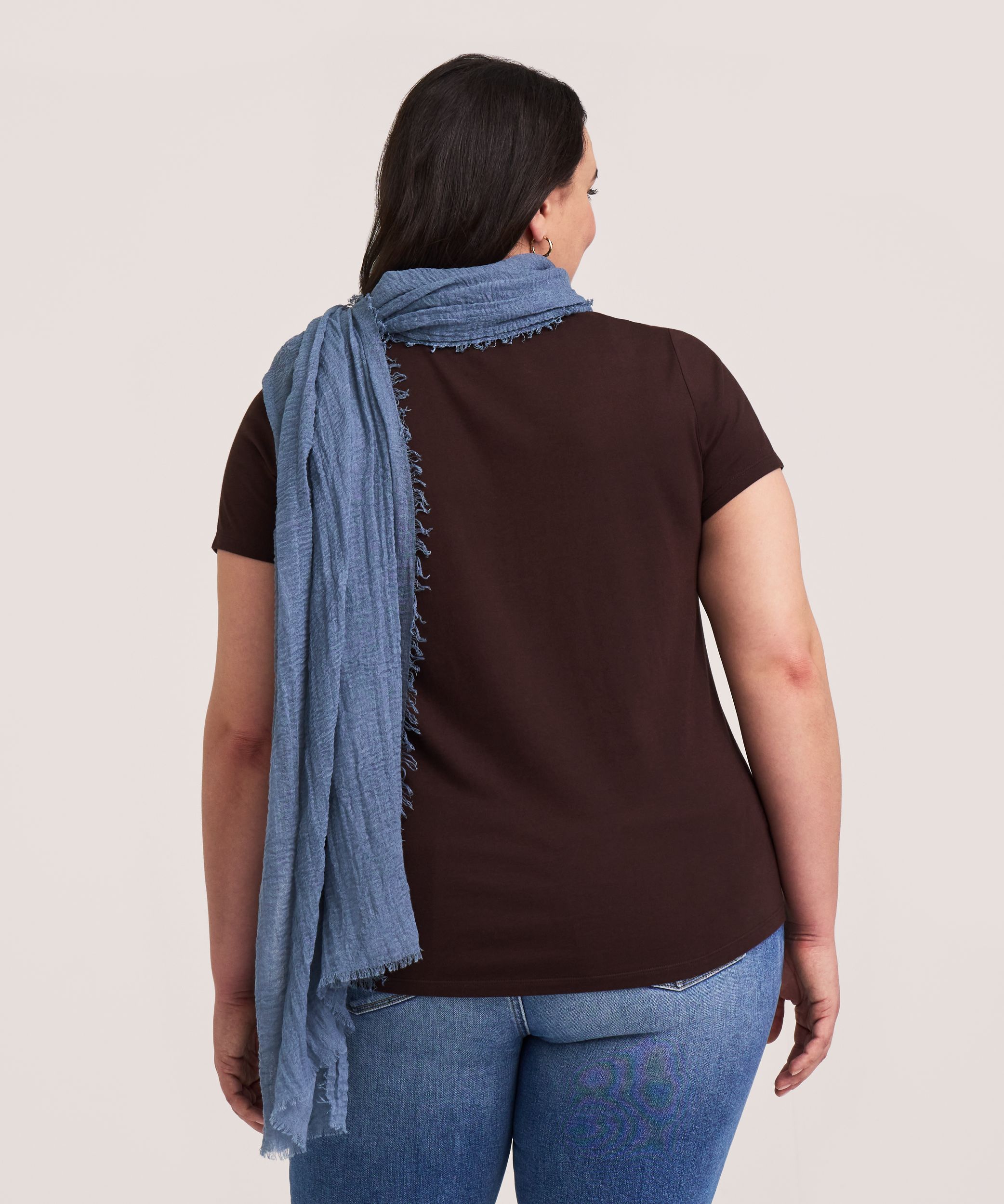 Foulard double couche en mousseline pour femmes, Denver Hayes