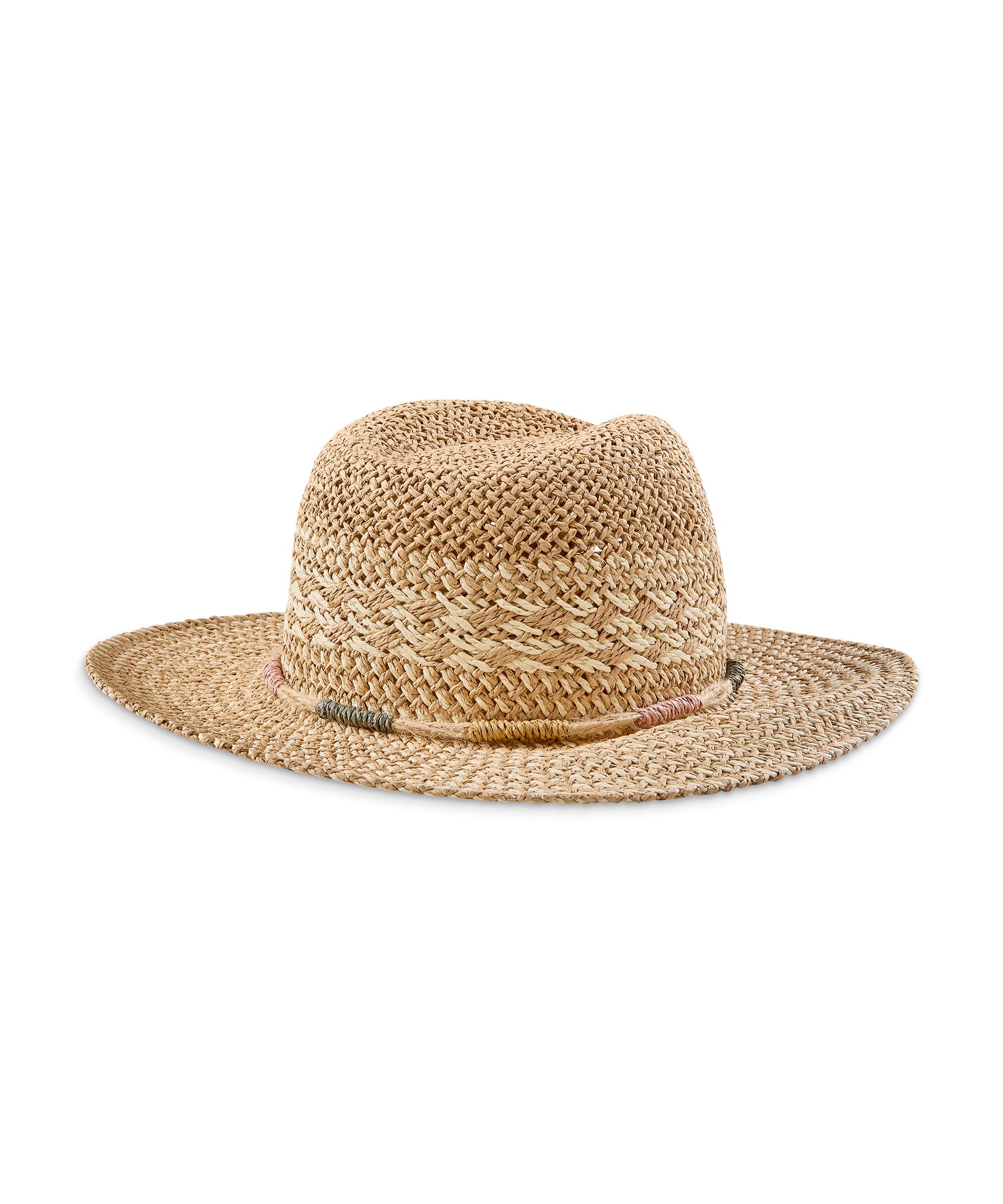 Chapeau en paille à motif pour femmes, Denver Hayes