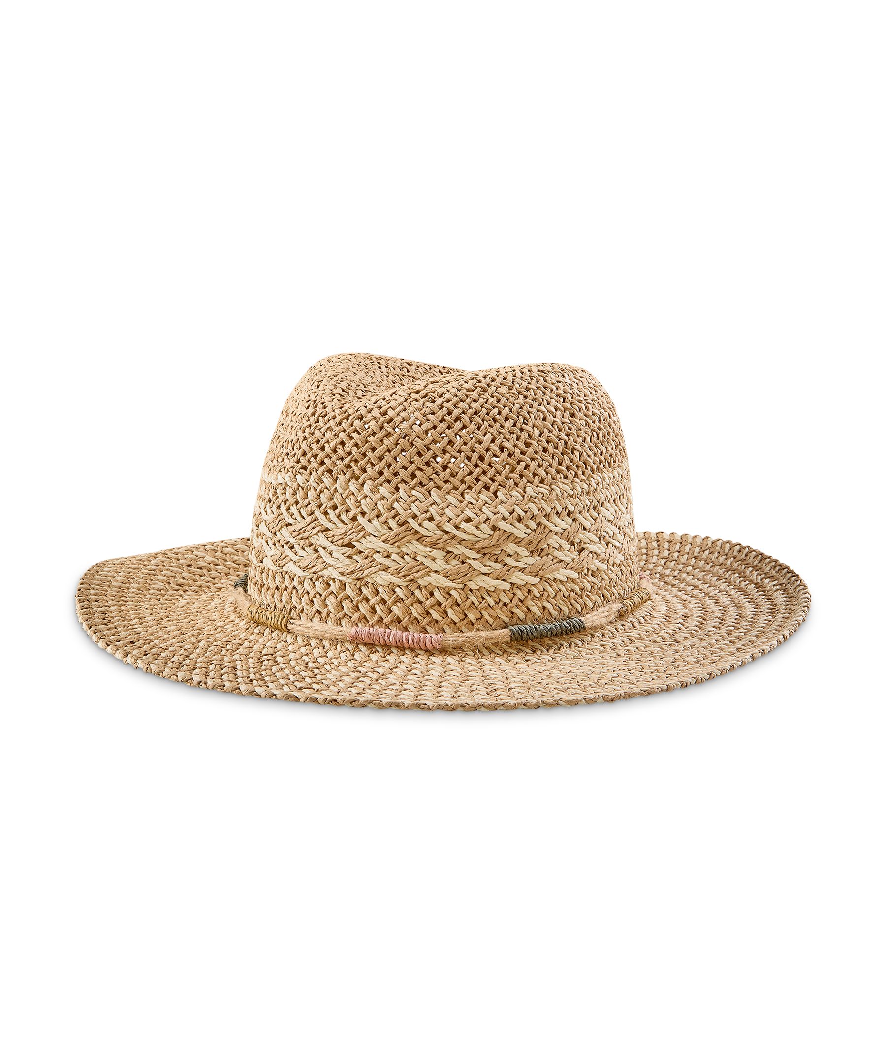 Chapeau en paille à motif pour femmes, Denver Hayes