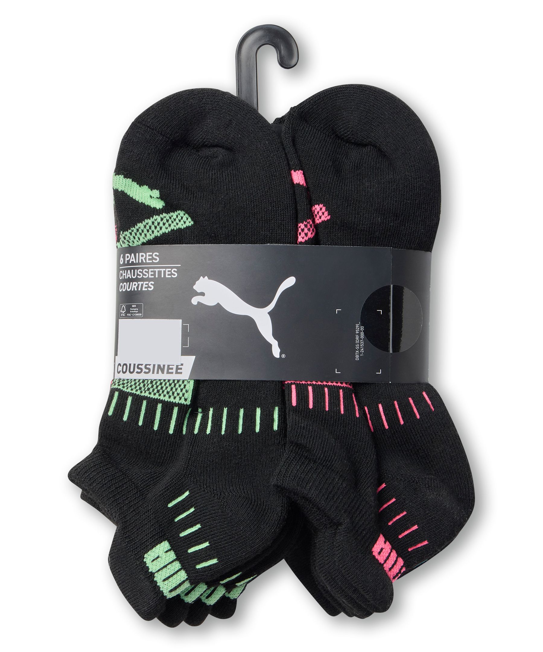 PUMA Women's 6 Pack Low-Cut Sport Socks