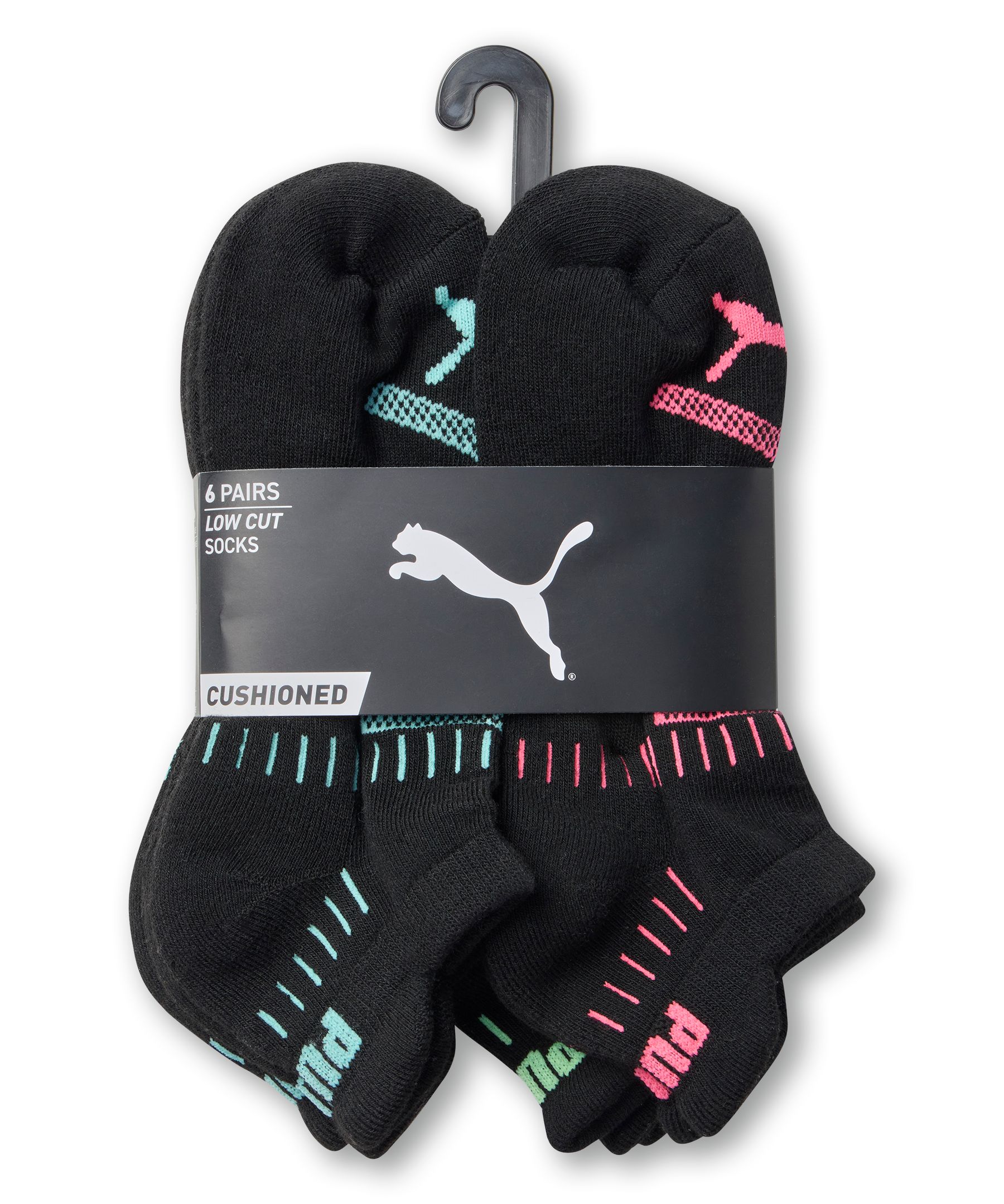 PUMA Women's 6 Pack Low-Cut Sport Socks