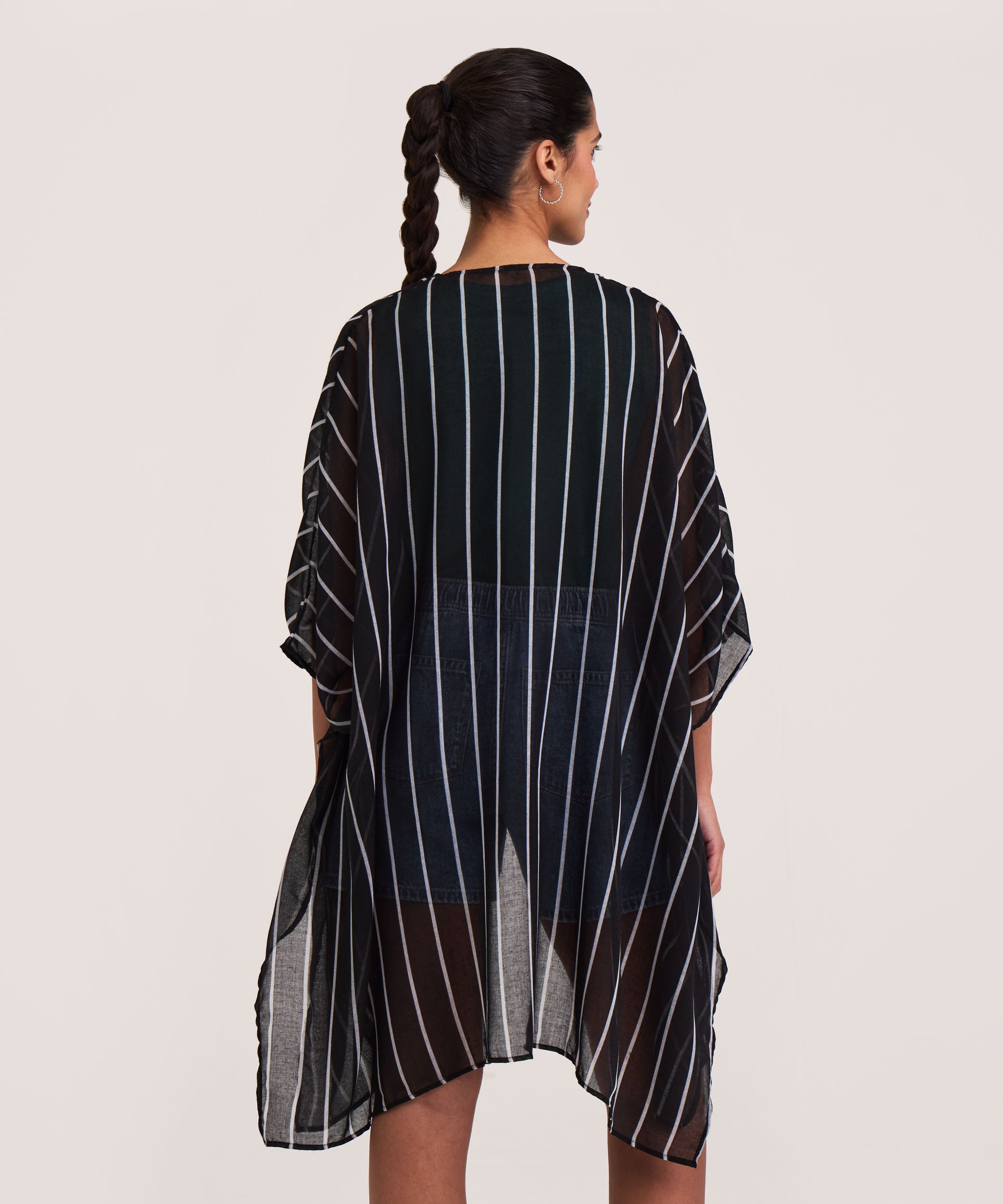 Foulard de style ruana à rayures pour femmes, Denver Hayes