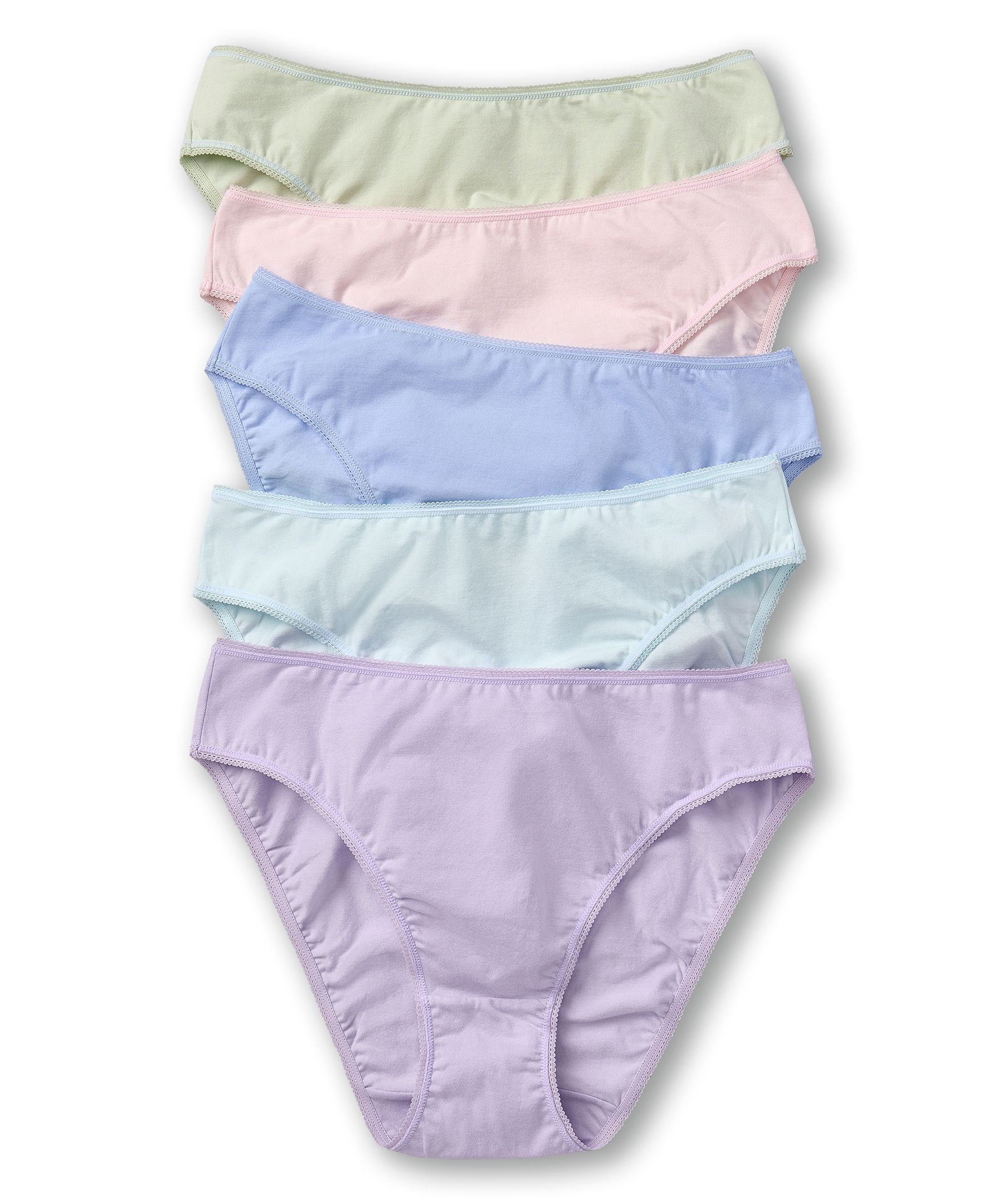 Denver Hayes Women's 5 Pack Cotton Stretch High-Cut Underwear