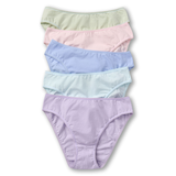 Denver Hayes Women's 5 Pack Cotton Stretch High-Cut Underwear Front_Flat