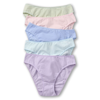 Denver Hayes Women's 5 Pack Cotton Stretch High-Cut Underwear Front_Flat