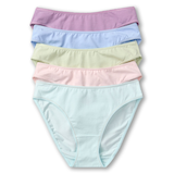 Denver Hayes Women's 5 Pack Cotton Stretch Bikini Underwear Front_Flat