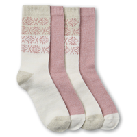 WindRiver Women's T-Max 2 Pack Velvet Twist Casual Crew Socks