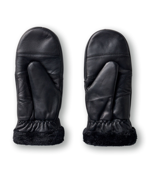 Denver Hayes Women's Leather Mitts with Faux Fur Lining