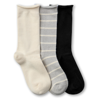 Denver Hayes Women's Modal Cotton Crew Socks 3pk Side_Right