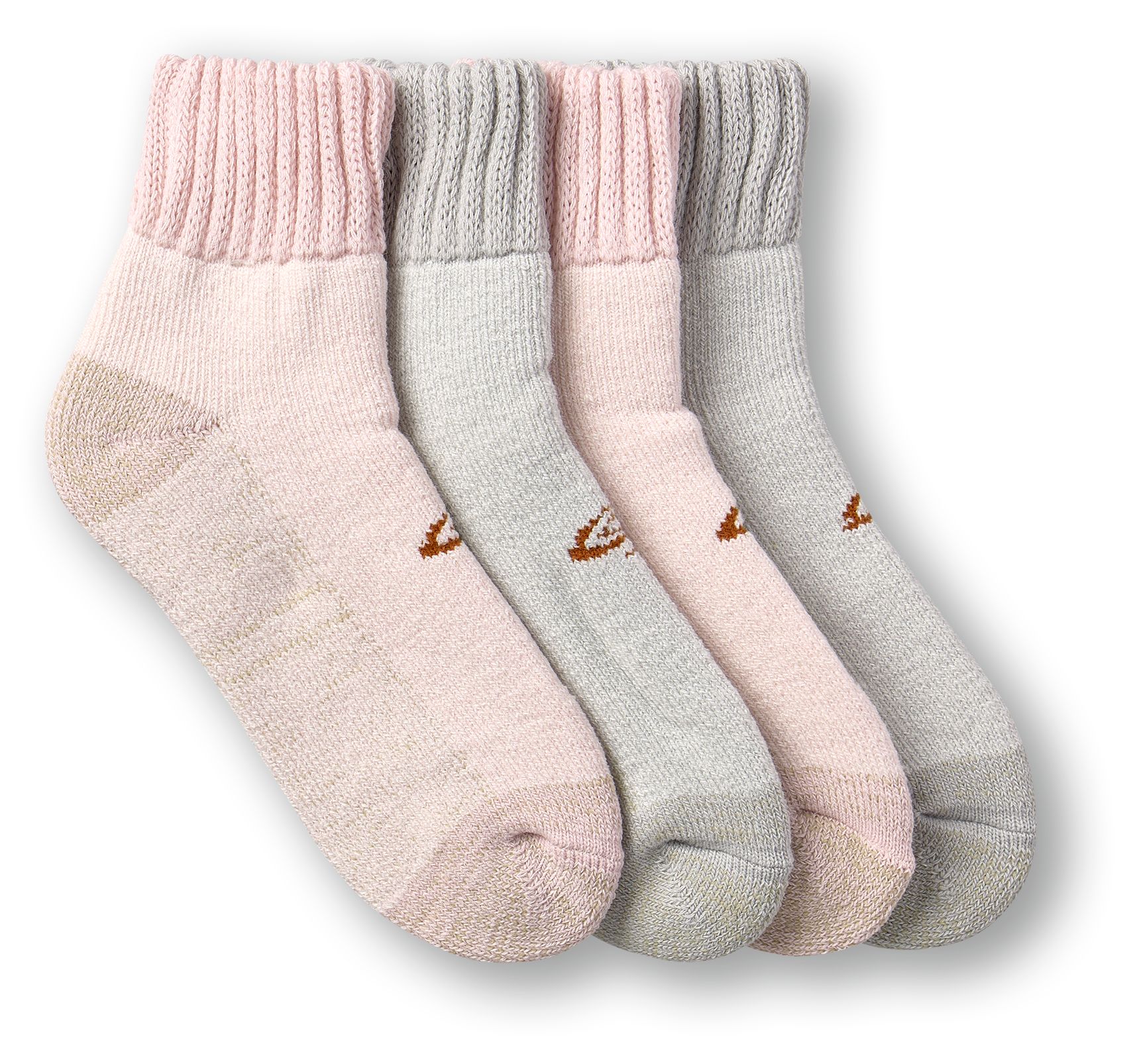 Copper Sole Women's 2 Pack T-MAX Brushed Quarter Socks Side_Right