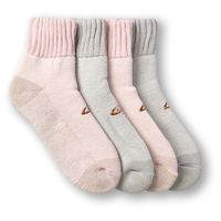 Copper Sole Women's 2 Pack T-MAX Brushed Quarter Socks