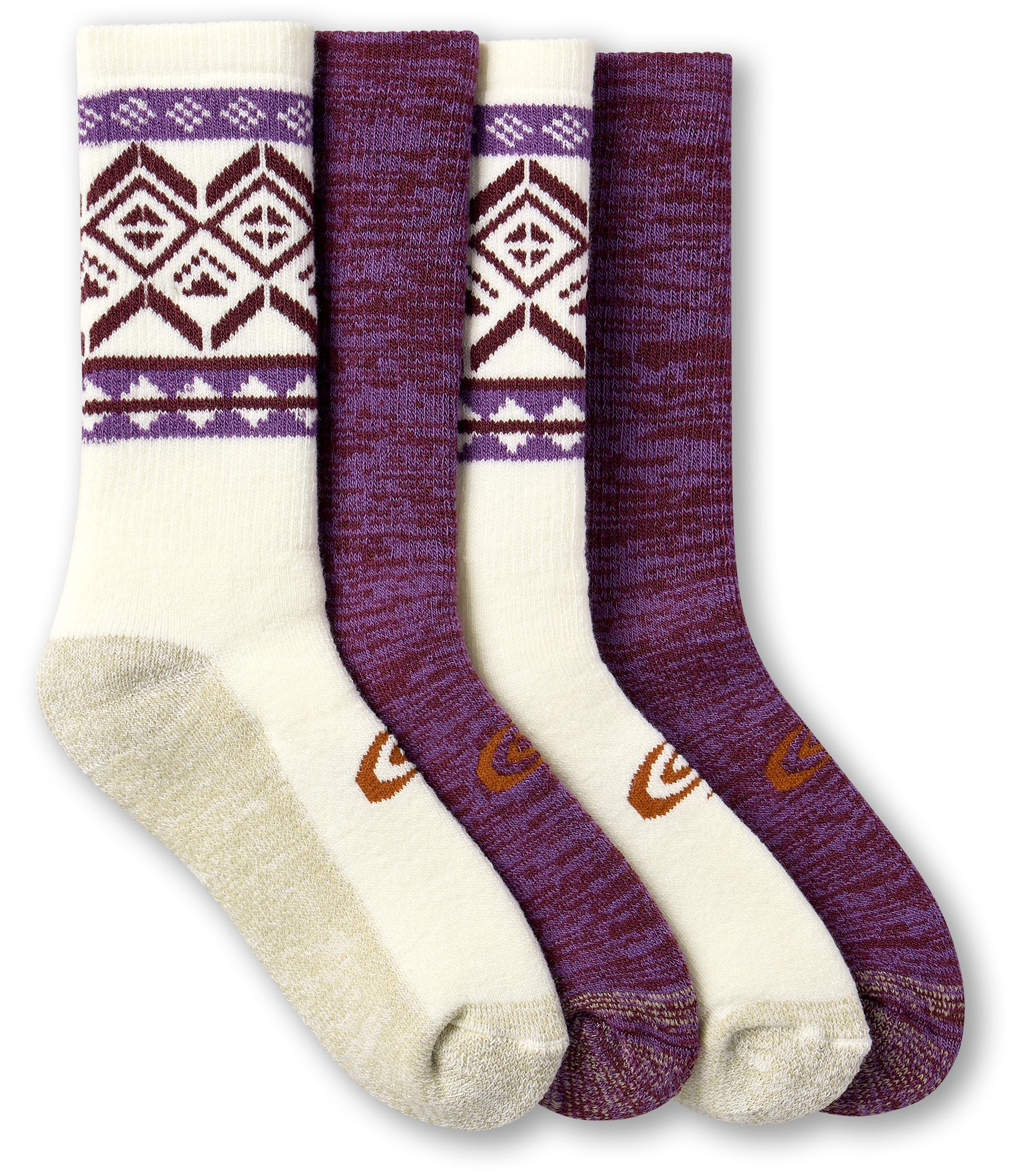 Copper Sole Women's 2 Pack T-MAX Brushed Crew Socks Side_Right