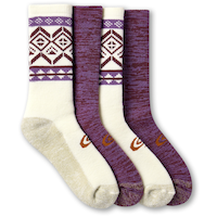 Mi-chaussettes brossées T-MAX pour femmes, Copper Sole, paquet de 2&nbsp;paires