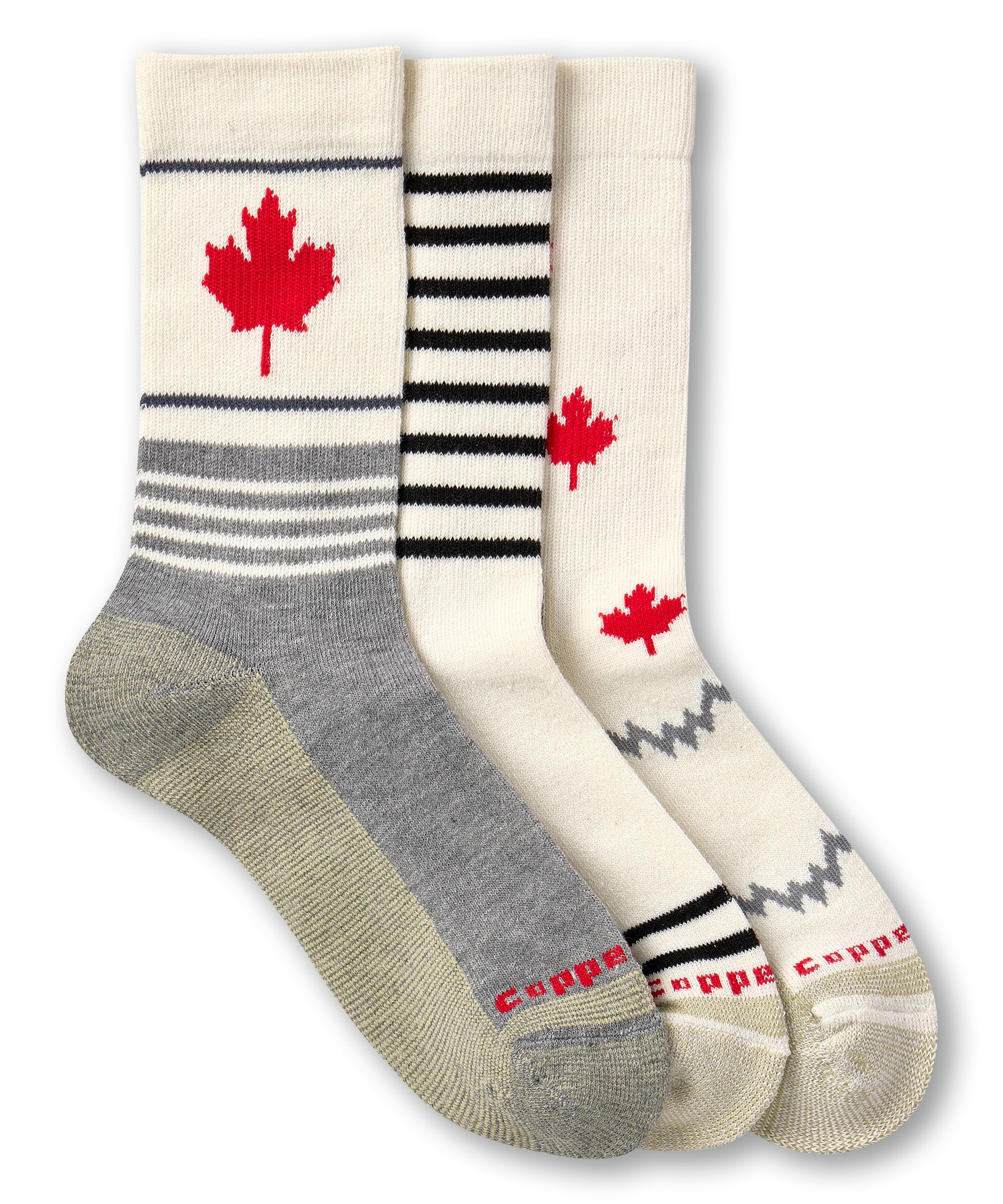 Copper Sole Women's 3 Pack Casual Socks Side_Right