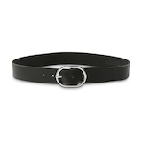 Ceinture à boucle ovale et barre centrale avec bord bruni pour femmes, Denver Hayes Front_Elevated