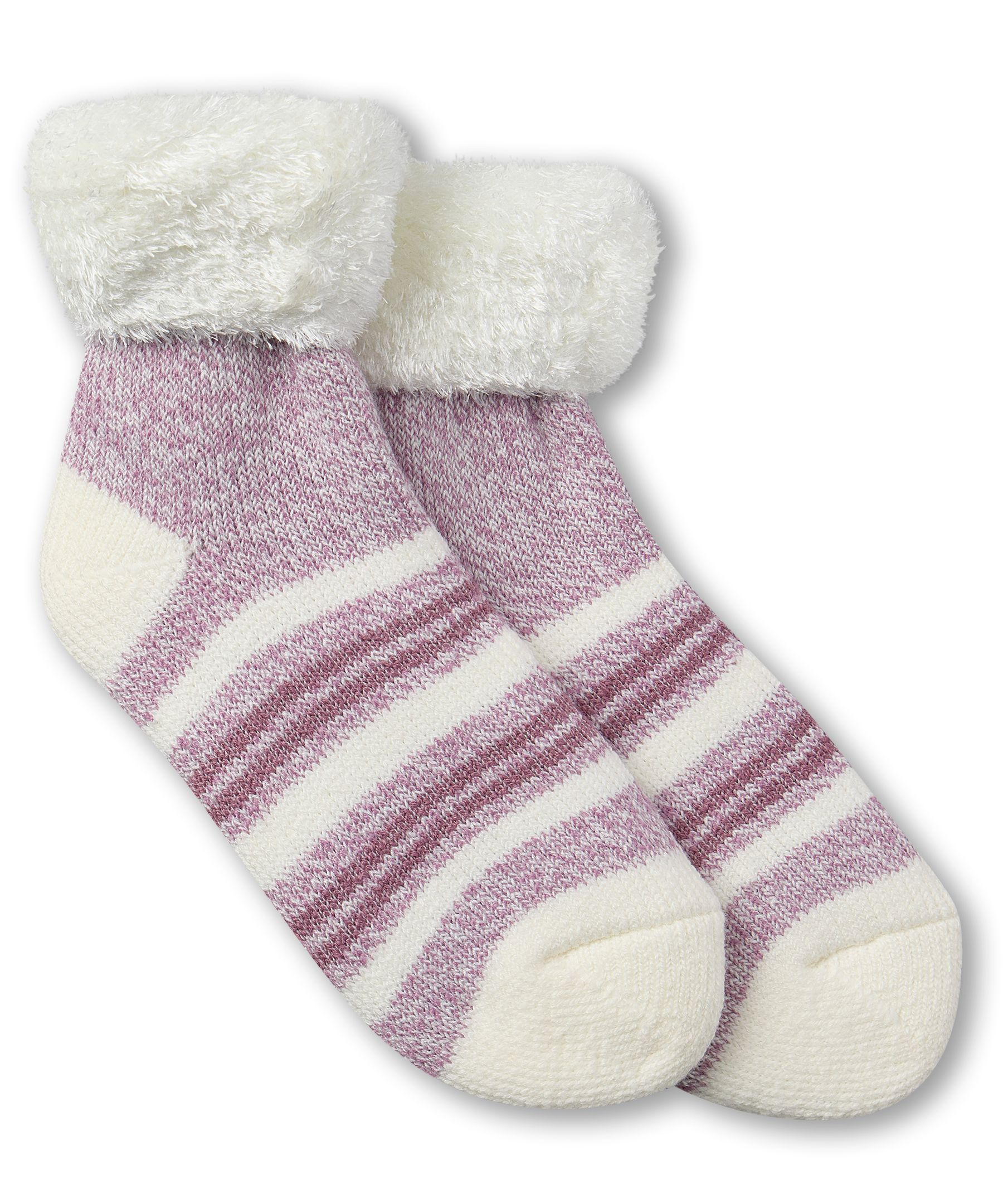Chaussettes de maison avec revers en plumes et T-MAX Heat pour femmes, WindRiver