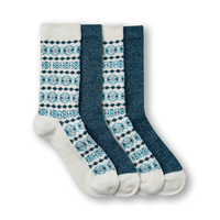 WindRiver Women's T-Max 2 Pack Velvet Twist Casual Crew Socks