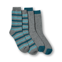 WindRiver Women's T-Max 2 Pack Outdoor Striped Crew Socks