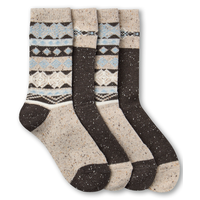 WindRiver Women's T-Max 2 Pack Tweed Print Casual Crew Socks
