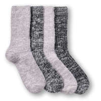 Denver Hayes Women's SuperSoft Chenille Twisted Furry Yarn Crew Socks 2pk