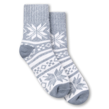 Denver Hayes Women's SuperSoft Snowflake Double Knit Mid Crew Socks Side_Right