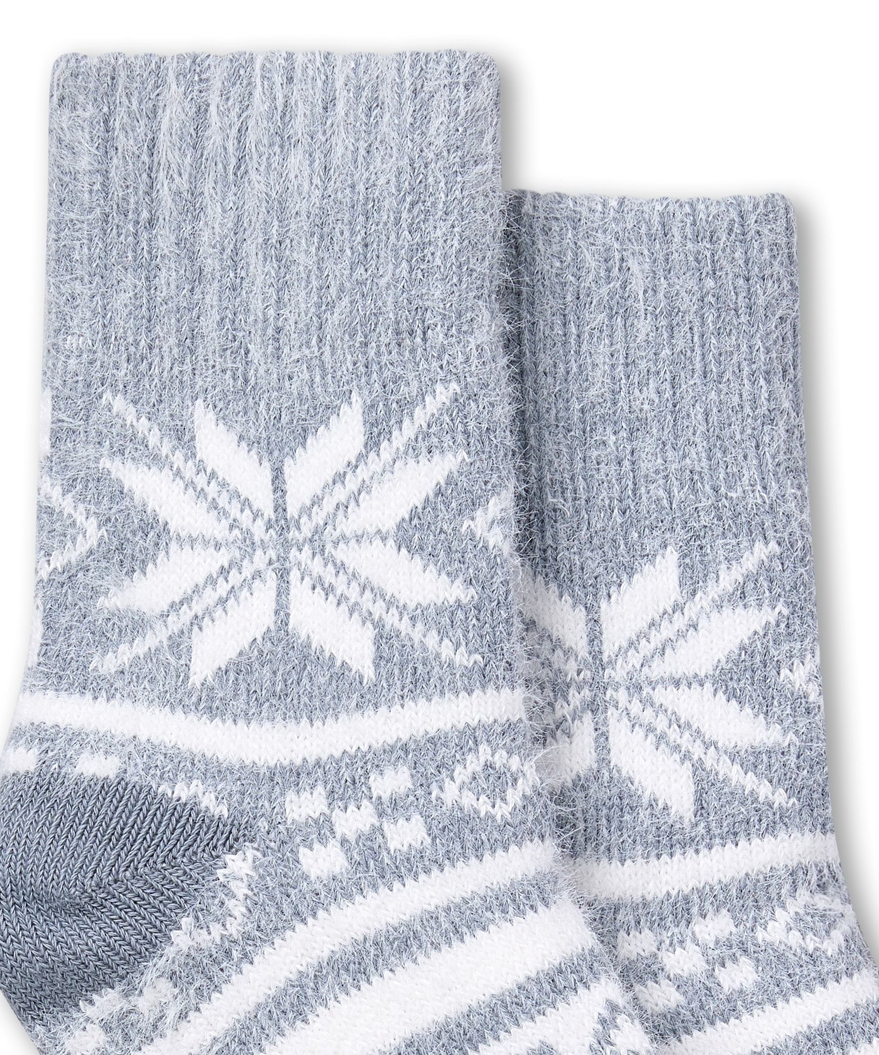 Denver Hayes Women's SuperSoft Snowflake Double Knit Mid Crew Socks
