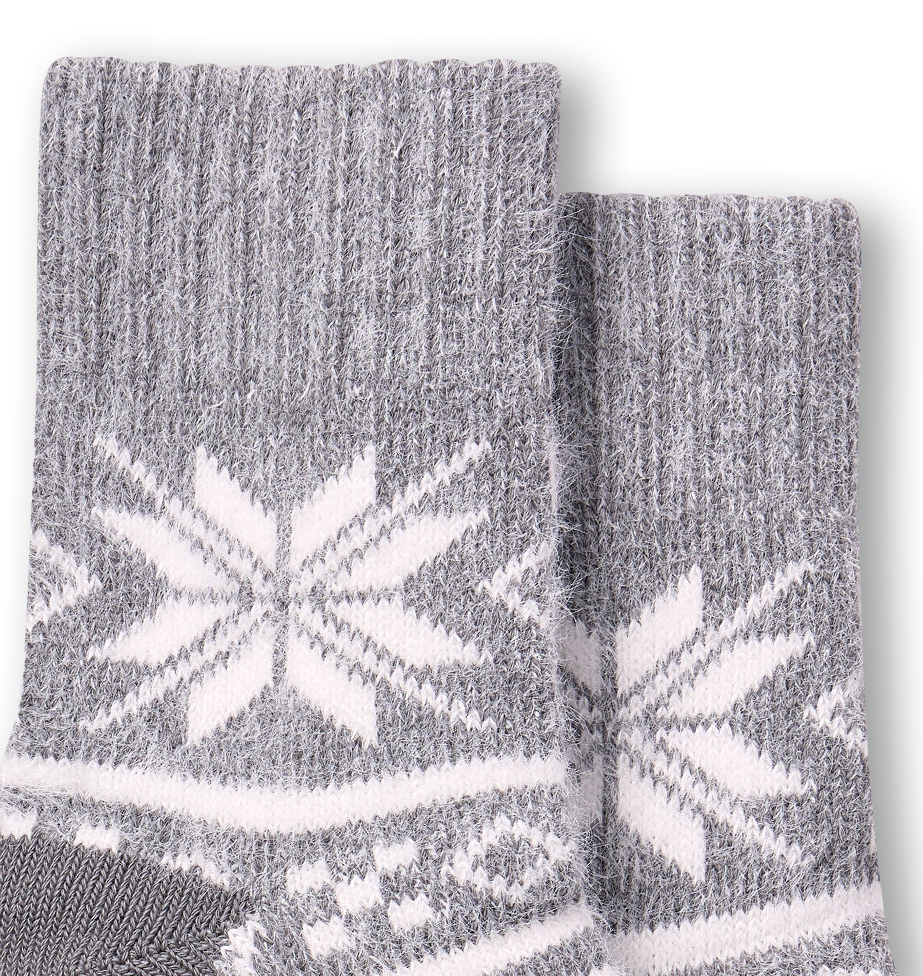 Mi-chaussettes en tricot double à motif de flocons de neige ultradouces pour femmes, Denver Hayes