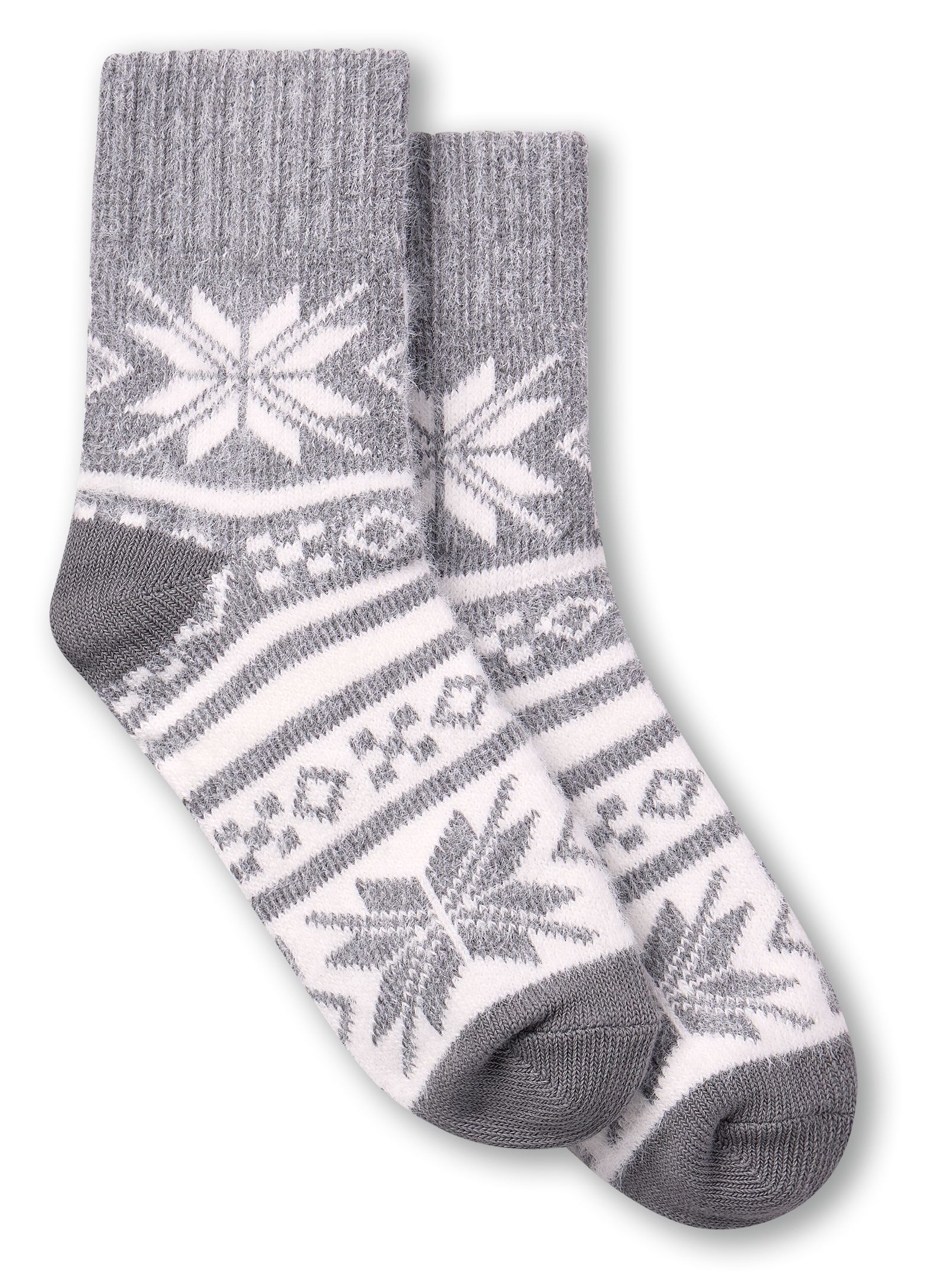 Mi-chaussettes en tricot double à motif de flocons de neige ultradouces pour femmes, Denver Hayes