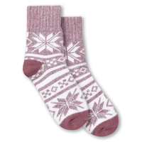 Denver Hayes Women's SuperSoft Snowflake Double Knit Mid Crew Socks