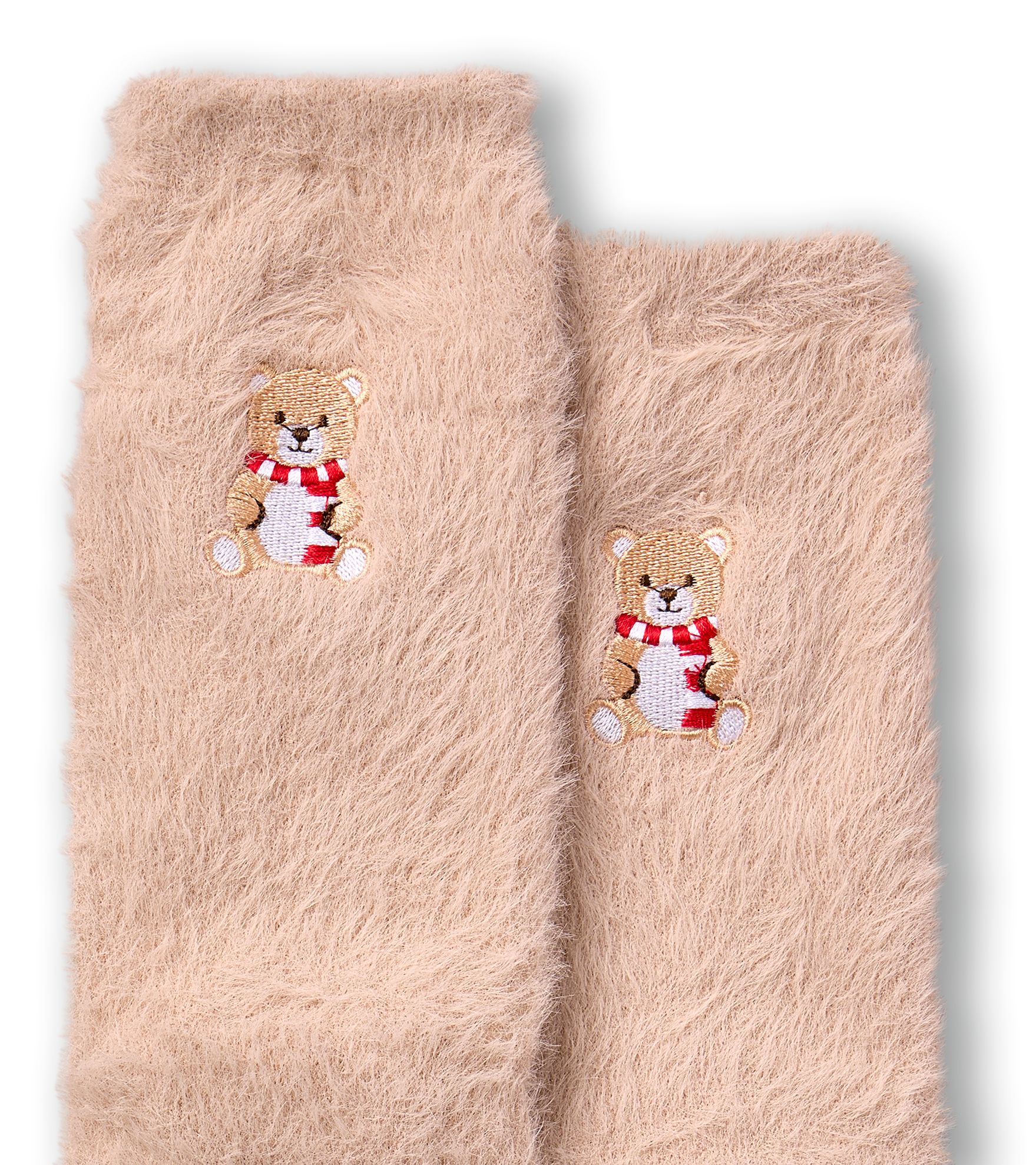 Denver Hayes Women's SuperSoft Furry Bear Crew Socks