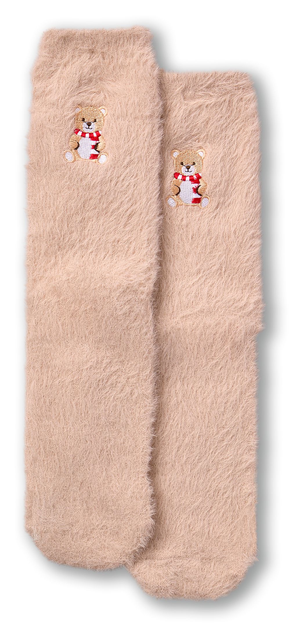 Denver Hayes Women's SuperSoft Furry Bear Crew Socks