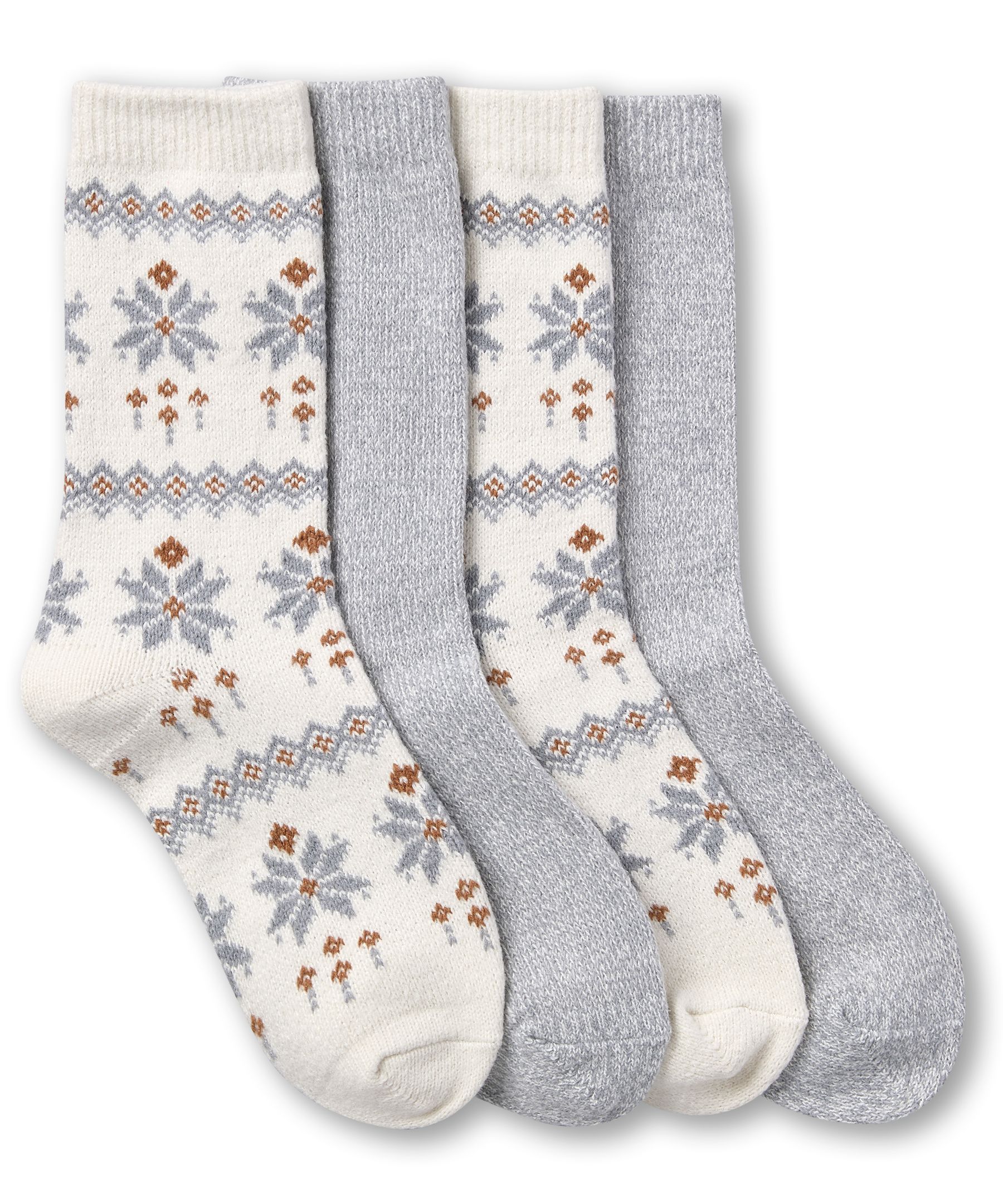 Mi-chaussettes à motif nordique ultradouces pour femmes, Denver Hayes, paquet de 2&nbsp;paires