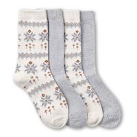 Mi-chaussettes à motif nordique ultradouces pour femmes, Denver Hayes, paquet de 2&nbsp;paires