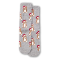 Denver Hayes Women's SuperSoft Furry Bear Crew Socks