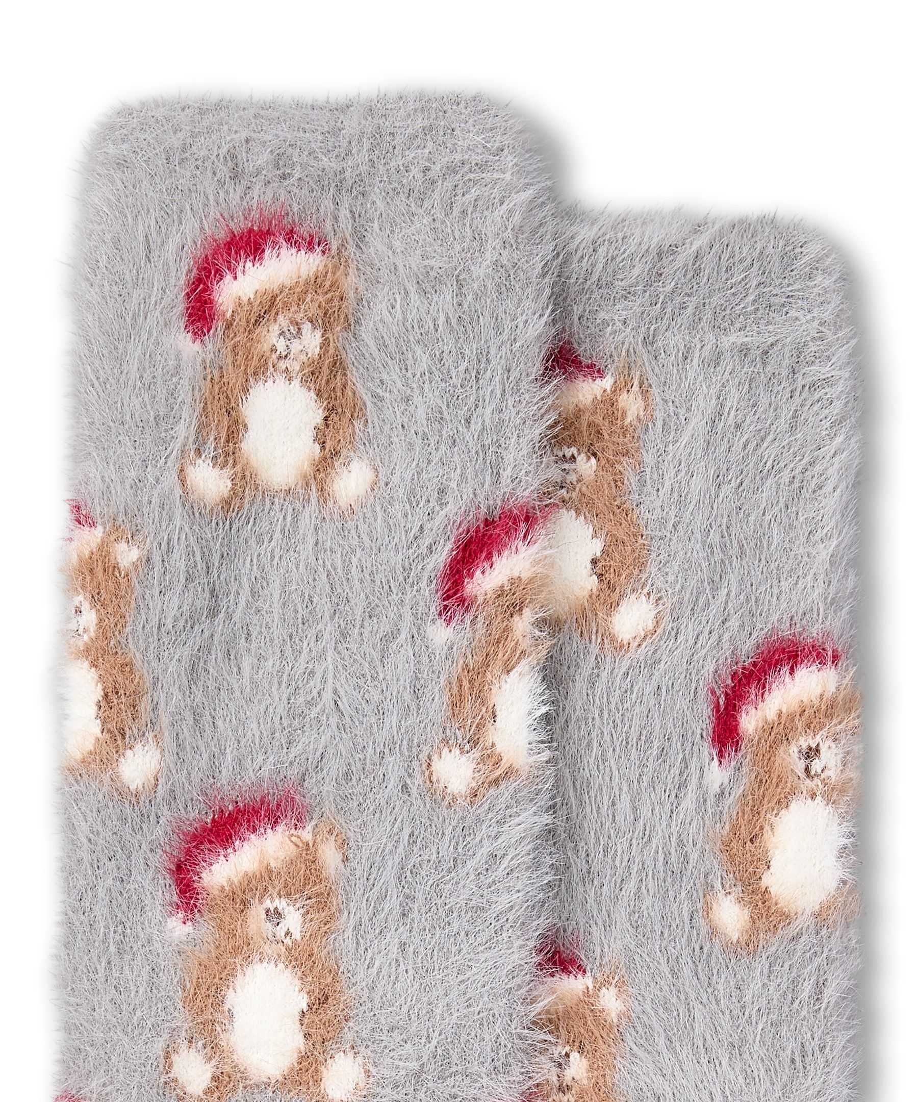 Denver Hayes Women's SuperSoft Furry Bear Crew Socks