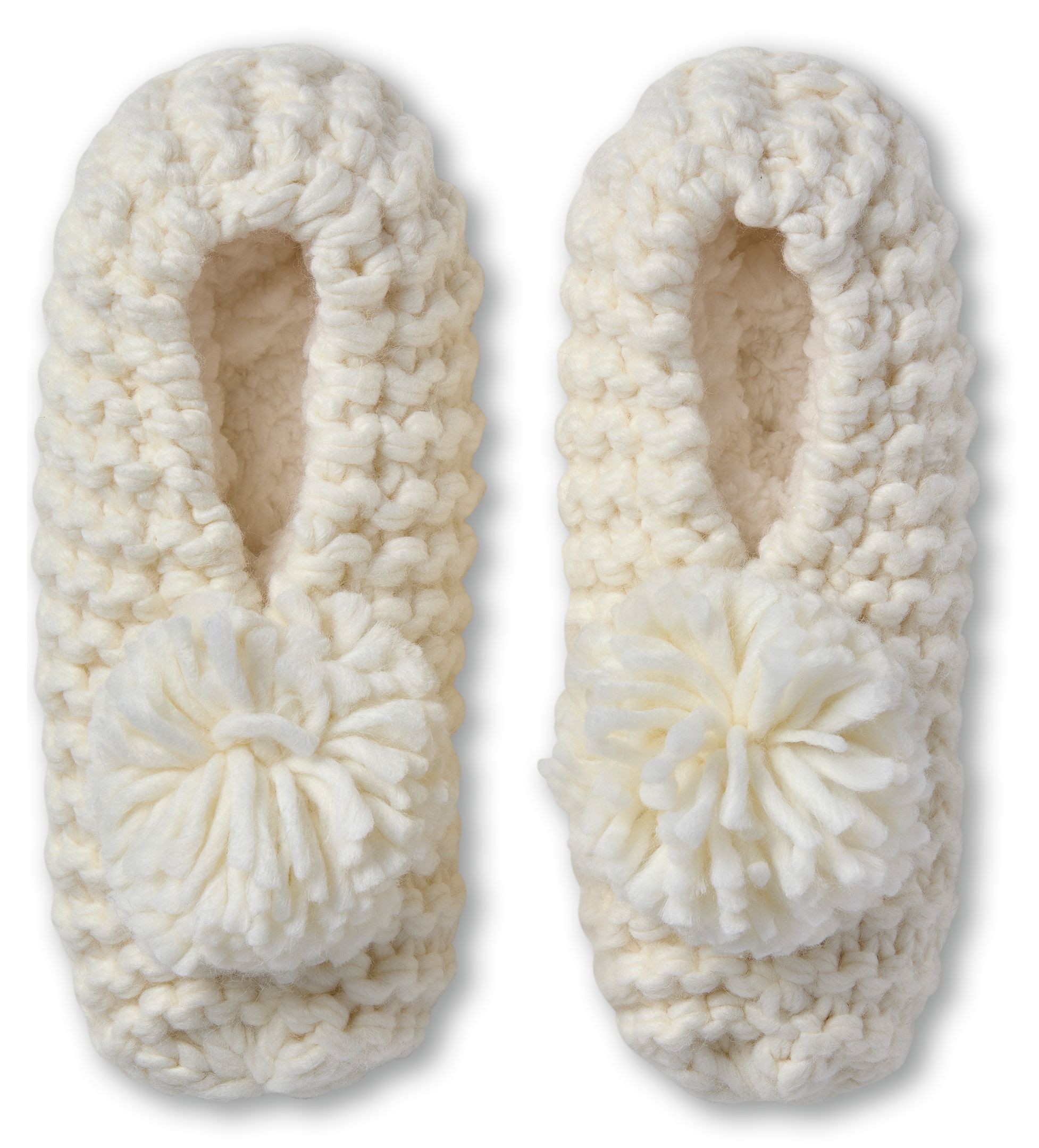 Denver Hayes Women's Supersoft Chunky Knit Pom Slipper Socks