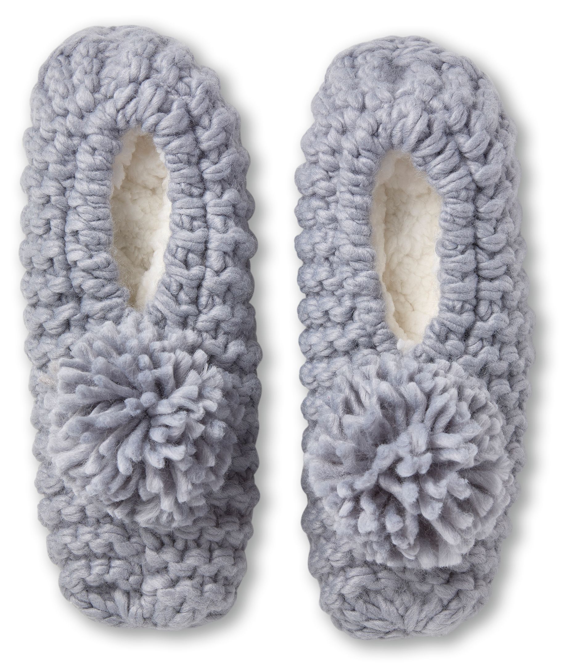 Chaussettes pantoufles ultradouces en tricot épais avec pompons pour femmes, Denver Hayes