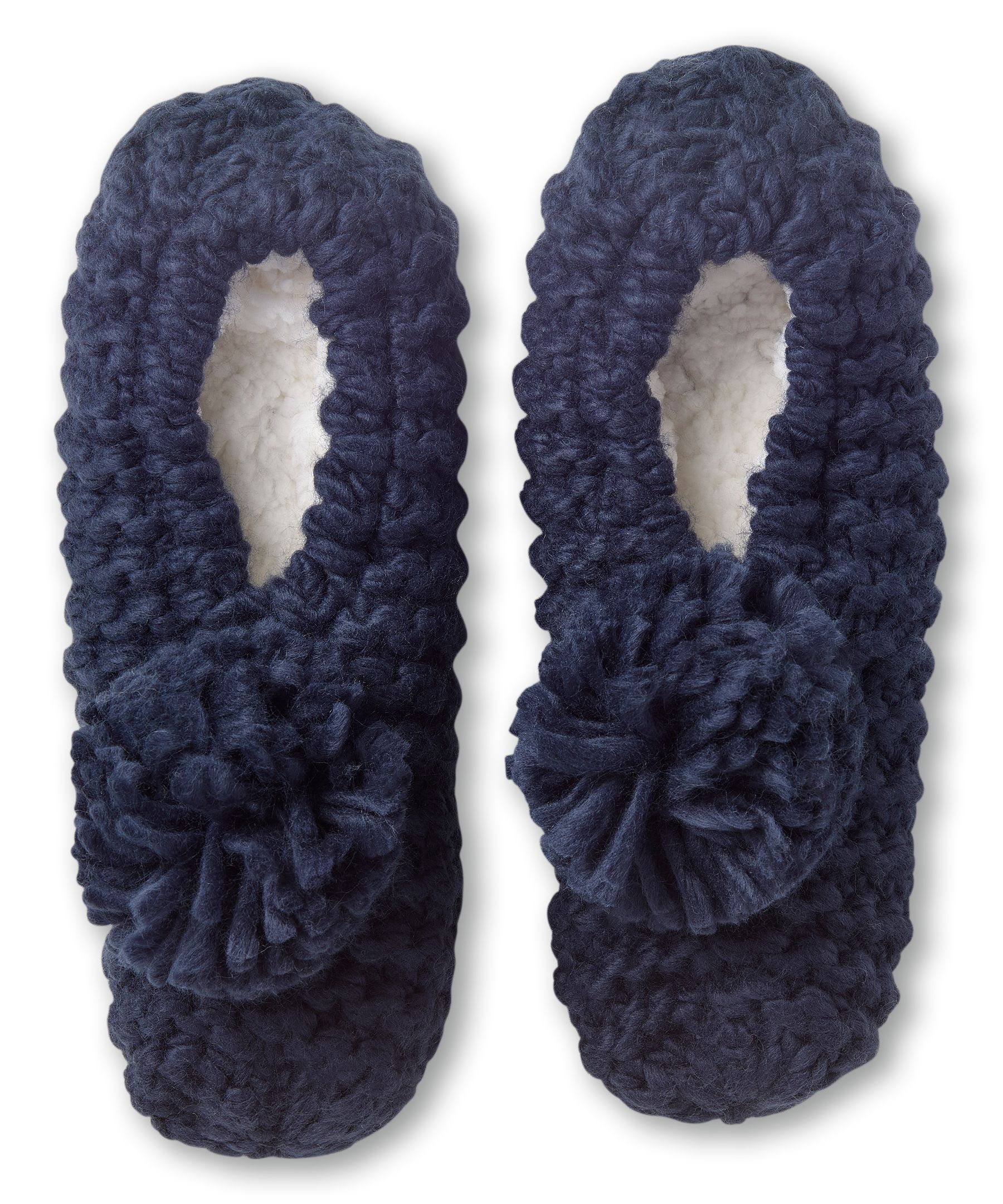 Chaussettes pantoufles ultradouces en tricot épais avec pompons pour femmes, Denver Hayes