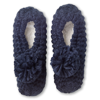 Denver Hayes Women's Supersoft Chunky Knit Pom Slipper Socks