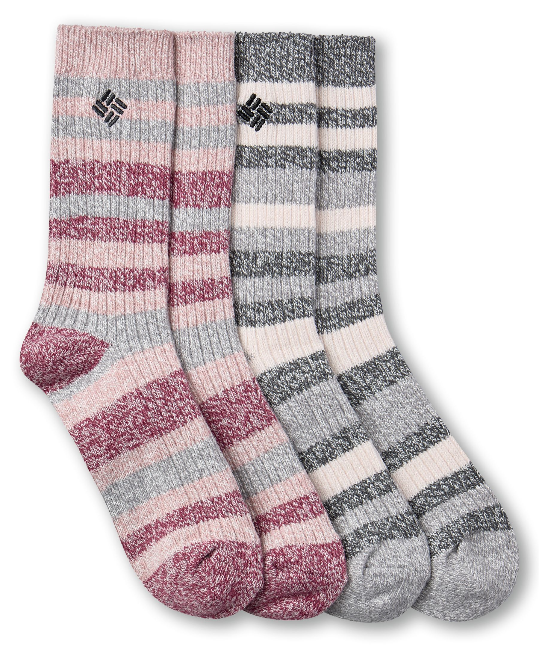 Columbia Women's Canyon Stripe Super Soft Socks 2-pk