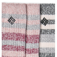 Chaussettes rayées ultradouces pour femmes, Canyon, Columbia, paquet de 2 paires