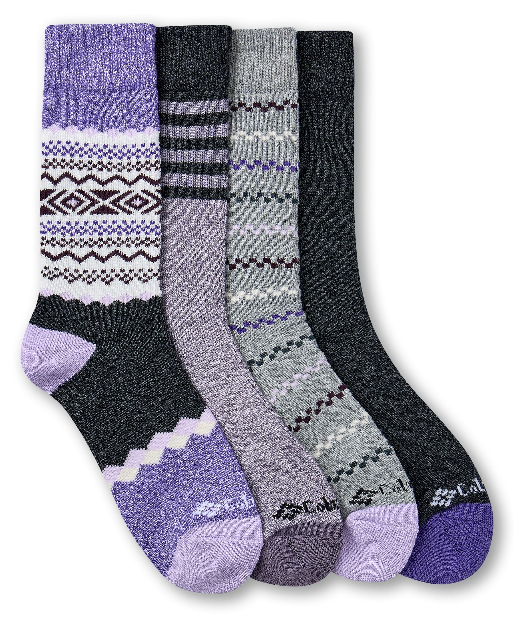 Columbia Women's Multiplicity Moisture Control Crew Socks 4-pk